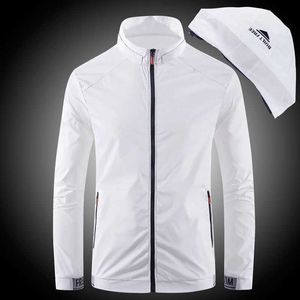 Men's Jackets 2023 New Men Sunscreen Jacket Spring Summer Ultra-Thin Uv Protection Breathable Shirt Ice Silk Fashion Long Sleeve Solid Outwear