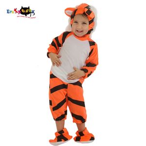 Cosplay Apagável Carnaval Festa Infantil Tigre Traje de Halloween para Crianças Criança Capuz Macacão Animal Recém-nascido Cosplay Bebê Menino Outfitcosplay