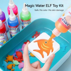 Baby Bath Toys Magical Water Elf Toys Kits Kids Handmade DIY Creative Painting Kids Water Fun Toy Montessori Ocean Animal Gifts For Children 231024