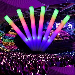 Other Event Party Supplies 10Pcs Wedding Glow Sticks Bk Colorf Led Foam Stick Cheer Tube In The Dark Light For Birthday Concert Dr Dhb3N