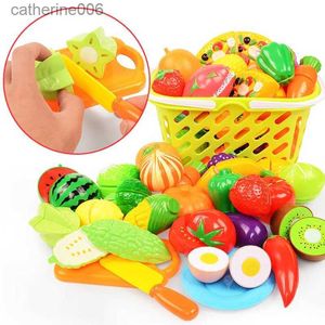 Other Toys Children Simulation Kitchen Toys Set Pretend Play Fruit Vegetable Pizza Cutting Early Education Toys for Kids Play House GameL231024