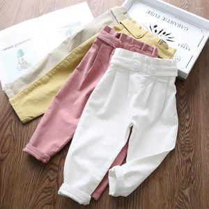 Hosen Mädchen Lose Beiläufige Hosen Koreanische kinder Baby Stretch Baumwolle Rettich 2023 Frühling Und Herbst P4042