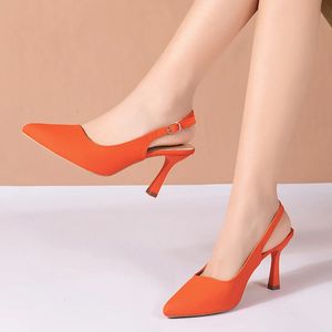 Scarpe eleganti da donna Décolleté con tacco alto Décolleté sexy Punta a punta Sandali con tacco a spillo Donna Estate Fibbia Scarpe eleganti da ballo Taglie forti 43 231024