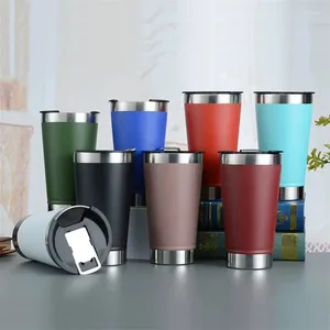 Water Bottles 500ml Thermal Cup With Lid And Opener For Ice Beer Stainless Steel Vacuum Double Insulation Car Bottle