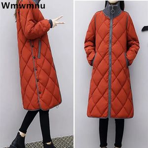 Womens Down Parkas Winter Thicken Turtleneck Coats Women Casual Snow Wear Long Cotton Jackets Loose Big Size 4xl Overcoats 231023