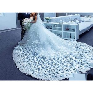 Bridal Veils Butterfly Wedding Veils Soft Tle Two Layers Lace Bridal Custom Made Appliqued Edge Luxury Veil For Dress 9754857 Wedding Otw8N