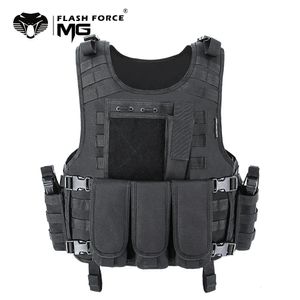 Kamizelki mężczyzn Mgflashforce Molle Airsoft Vest Vestile Tactical Vest Plate Swat Fishing Hunting Vestball Kamizelka wojskowa Kamizelka Armii Armia 231023