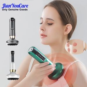 Back Massager Jianyoucare Chinese Electric Vacuum Cupping Therapy Skin Scraning Massage burkar Guasha Professional Sug Cups Infraröd uppvärmning 231024