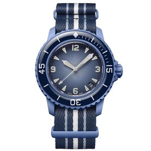 2023 새로운 바이오 세라믹 Oceanwatch 나일론 스트랩 남자 시계 전체 기능 쿼츠 크로노 그래프 오션 미션 40mm 나일론 럭셔리 시계 한정판 마스터 시계