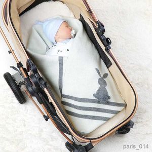 Filtar baby filt stickad mjuk nyfödd tjej pojke söt rutig sängkläder quilt mode småbarn spädbarn wrap