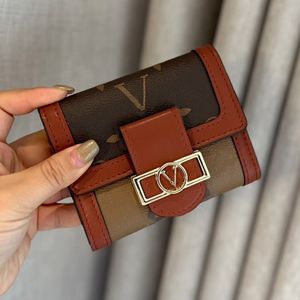 Luis Vuittons Brand Famous LVSE Wallet Louiseviution Designer francês Classic Women Dauphine Old Flower Coin Purse Luxury Leather Ladies Credit Card Card Titular