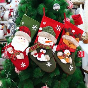 Christmas Decorations Old Man Snowman Elk Stocking Gift Bag Decoration Pendant Candy Arrival Bags