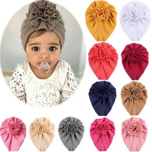 Hårtillbehör knut båge baby pannband småbarn headwraps blomma tjej turban hatt elastiska mössa mössa födda barnhuven