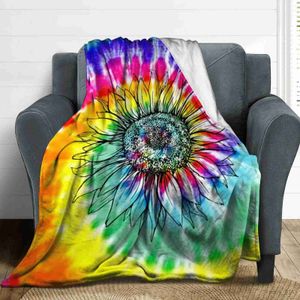 Coperte Coperta morbida con stampa girasole per divano letto, divano, leggera, da viaggio, da campeggio, per bambini, adulti, donne, ragazzi