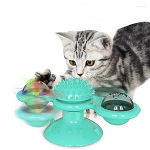 Cat Toys Windmill Interactive Toy Playing Training Puzzle Game Turntable Teeth Cleaning Pet Products Animals Kitten Accessories