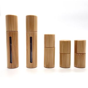 Strona główna naturalna bambusa do napełniania pustych olejków eterycznych olejki eteryczne dyfuzory zapach stalowa butelka kulki Travellt014