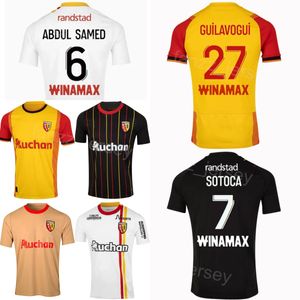 2023-24 Club Team RC Lens Soccer Jersey 7 Florian Sotoca 3 Deiver Machado 14 Facundo Medina 30 Brice Samba 4 Kevin Danso 11 Angelo Fulgini Football Shirt Kits Unifrom