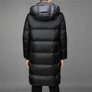 Parkas masculinas pretas longas com capuz jaqueta para homens 50% pato cinza casacos para manter o inverno quente roupas masculinas casuais versáteis parkas 2023 novo j231107