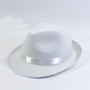 Berets White Top Hat Halloween Magician Magic Caps Jazz Fashion Props Birthday Party Cosplay Costume Accessory