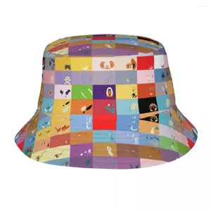 Berretti Bokemon Cappello da pescatore Vocazione Fuga Copricapo Roba Anime Plaid Pescatore per escursionismo Ragazza Ispoti Protezione UV