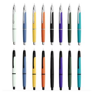 Fountain Pens Majohn A2 Press Fountain Pen Dractable EF NIB 0,4 mm harts Ink Pen -omvandlare för att skriva julklapp lättare än A1 231023