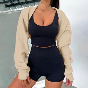 Frauen Hoodies Solide Langarm Y2k Harajuku Sweatshirt Koreanische Crop Top Oversize Sexy Weiß Mit Kapuze Pullover Oberbekleidung