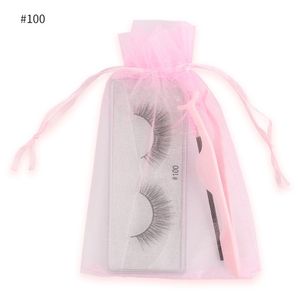 Mesh Bag Eyelash Set Faux Mink Eyelashes Sets Fluffy Natural Long Wispy Silk Eye Lashes Vendor High Volume Cilias With Tweezer Eyelash Brush