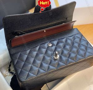 chanells highestquality channelbags Quality Classic Mirror Quilted 10A Double Flap Bag 25cm Medium Top Tier Genuine Leather Bags Caviar Lambskin Black Purses Shou