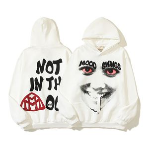 Sweatshirts hoodies män roliga tryck vita tröja pullover hoode hiphop tröjor