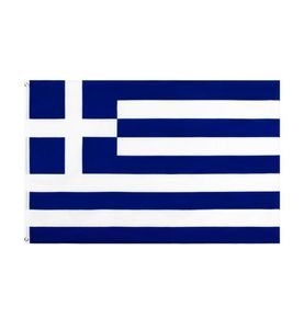 Griechische Nationalflaggen, groß, 90 x 150 cm, Griechenland-Flagge, Banner, 90 x 150 cm, Polyester mit Messingösen, Heim-, Garten-, Wand-, Bootsdekoration 9262563