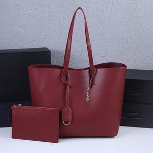 Borse a tracolla per la spesa in pelle di vitello firmate da donna con portacarte Borsa a tracolla in metallo dorato con lettera Borse a tracolla da esterno di grande capacità 33X31X15CM Nero Grigio Rosso