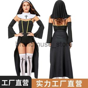 Theme Costume Halloween Costume Pastor Cross Sister Costume Fun anime Adult Female Role Play Uniform J231024