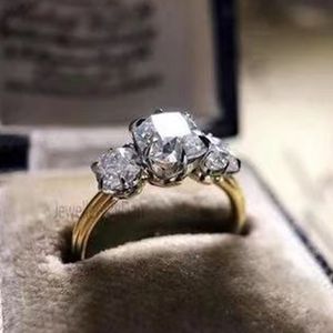 Кольцо с тремя камнями для влюбленных, стерлинговое серебро 925 пробы, Sona cz Promise, обручальные кольца для женщин, ювелирные изделия на палец для свадебной вечеринки