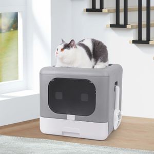 Other Cat Supplies Cat Litter Box Foldable Top Entry Litter Box with Cat Litter Scoop Drawer for Medium and Large Cats 231023