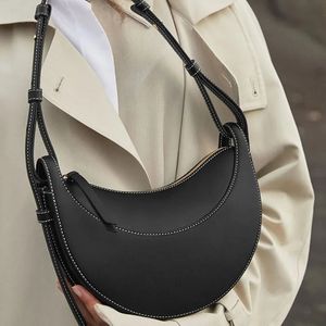 Kalbskinel Luxusbeutel Numero Dix Halbmond Bag Vollkorn strukturiertes echtes Leder Totes Designer Zip-Verschluss Crossbody Women Hobo Handtaschen Umhängetaschen Geldbörsen1