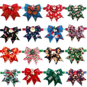 Dog Apparel 50pcs Christmas Accessories Pet Bow Tie For Dogs Cat Bows Grooming Supplies
