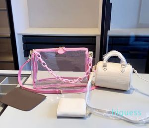 2023 Stück Strand-Tragetaschen, Luxus-Kissenbeutel, Designer-Handtaschen, Geldbörsen, Damen-Umhängetaschen, Kosmetik, transparente Box, PVC-Gelee, durchsichtige Handtasche, Karten- und Münzgeldbeutel