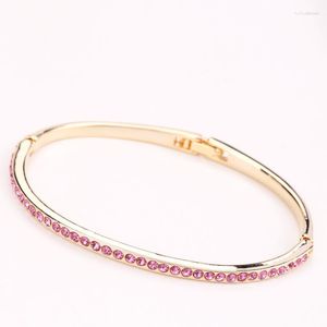 Bangle BN-00076 S Drop Bulk Item Atacado Banhado A Ouro Jóias Para Mulheres Moda Strass Pulseira Feminina