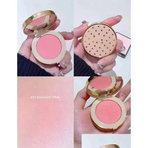 Blush 2023 pó sedoso 4 cores rosa tenro damasco radiante rosa brilhante coralmakeup paleta 5.5g fard a joues poudre soyeuse drop d dhy5b