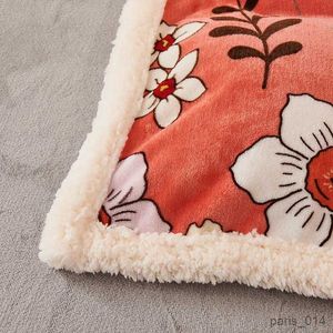 Blankets Printed Blanket Winter Warm Quilt Cover Thickened Blanket Warm Blanket for Camping