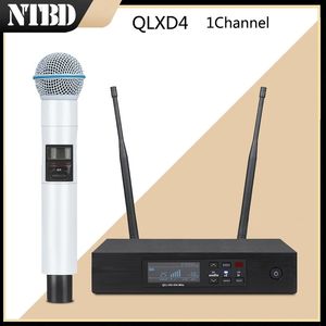 Walkie Talkie NTBD Wireless Microphone System Professional Högkvalitativ QLXD4 UHF Stage Performance Church Singing 231023