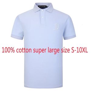 Homens camisetas Alta Qualidade 100% Algodão para Homens Camisetas Verão Manga Curta Grande Homem Grande Polo Obeso Plus Size S-6XL 7XL 8XL 9XL 10XL 231021