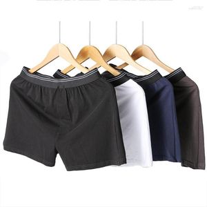 Underbyxor Mäns Loose Aloud Combed Cotton Underwear Boxers Shorts Boys Pants Bekväma hudvänliga andningsbara hempyjamas plus