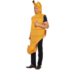 Косплей Eraspooky костюмы на Хэллоуин для взрослых оранжевый морской конёк унисекс комбинезоны забавный костюм животного карнавал Пурим нарядное платьекосплей