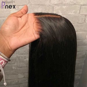 Syntetiska peruker Glueless peruk Mänsklig hår redo att bära förplukt bob raka mänskliga hår peruk 5x5 HD spetsstängning före klipp 13x4 spets framkant med wigsl231024