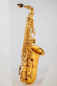 Japan New 380 Alto Saxophone E Flat Electrophoresis Gold Plated Professional Musical Instrument med Case Free Frakt
