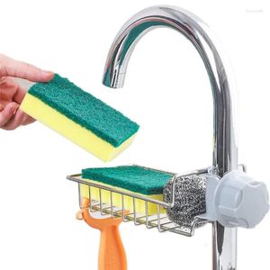 Kitchen Storage Adjustable Sink Drain Rack Sponge Faucet Holder Soap Drainer Shelf Basket Organizer Bathroom Accessories Gadget