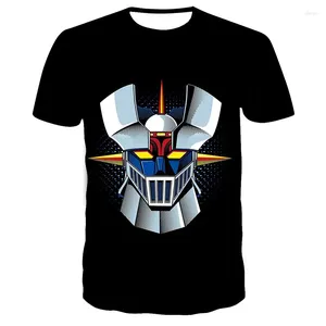 Erkek Tişörtleri Yaz Mazinger Z T-Shirts Anime Robot 3D Baskı Sokak Giyim Erkekler Kadın Moda Büyük Boyutu Tezgah Harajuku Tees Giyim