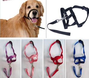 Dog Collars Leashes Adjustable Creative Halter Training Head Collar Gentle Leader Harness Nylon Breakaway Leash Lead No Pull Bit2860348