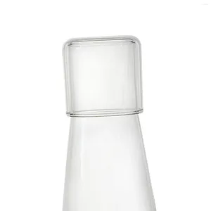 Vattenflaskor karafe burkbehållare klara kylsaft kantan för mjölk 800 ml